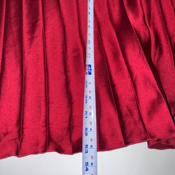 Abercrombie and Fitch Red Giselle Pleated One-Shoulder Maxi Dress A&F M New - Picture 10 of 15